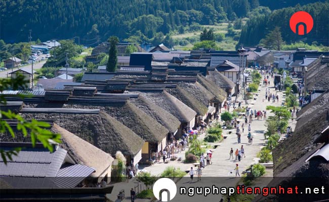 Các địa điểm du lịch ở fukushima - Khu phố Ouchijuku