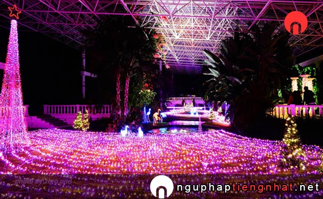 Các địa điểm du lịch ở kagoshima - Công viên Shiroyama thắp đèn