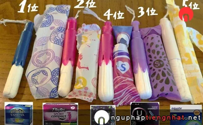 Các loại băng vệ sinh của Nhật Bản Tampon