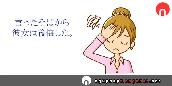 Ngữ pháp ～そばから