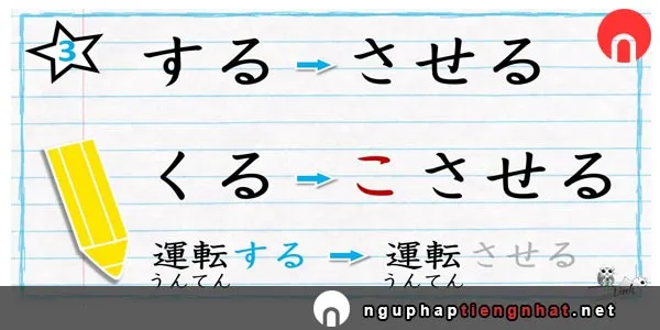 Cách chia thể sai khiến trong tiếng nhật