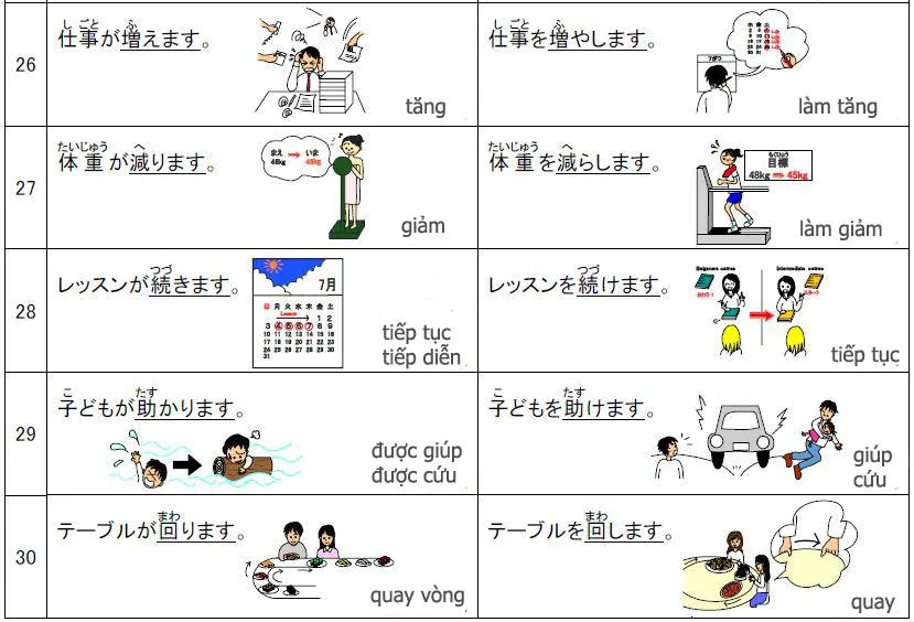 Tự động từ và tha động từ